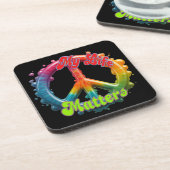 Dessous-de-verre Hippie Love Peace Life Matters Custom  (Côté gauche)