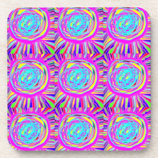Dessous-de-verre Hippie Retro chill art de base (Devant)