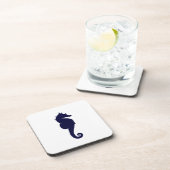 Dessous-de-verre Hippocampe bleu foncé (Côté Droit)