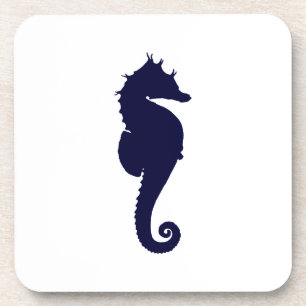 Dessous-de-verre Hippocampe bleu foncé