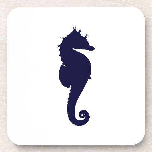 Dessous-de-verre Hippocampe bleu foncé (Devant)