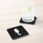 Dessous-de-verre Hippocampe noir et blanc (Côté Droit)