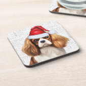 Dessous-de-verre Hiver Thème Cavalier King Charles Spaniel Chien (Côté gauche)