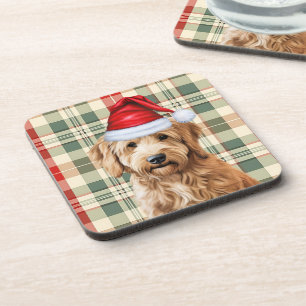 Dessous-de-verre Hiver Thème Goldendoodle Chien Vacances Plaid