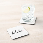 Dessous-de-verre Ho Ho | Christmas Heart Modern Minimalist (Côté Droit)