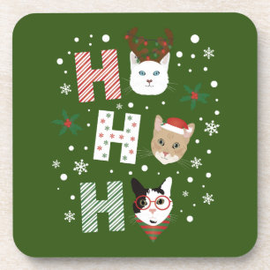 Dessous-de-verre Ho Ho Ho Chats Joyeux Noël