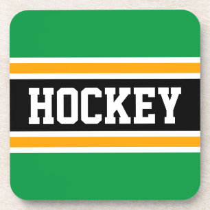 Dessous-de-verre HOCKEY Sporty Vert clair Jaune Noir rayures