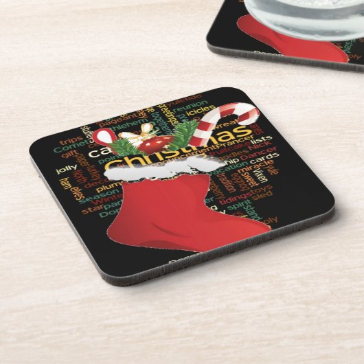 Dessous-de-verre HoHo ! Merry Christmas TOXITS et Happy New Year (Côté gauche)