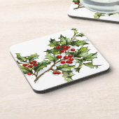 Dessous-de-verre Holly Berries 001 (Côté gauche)