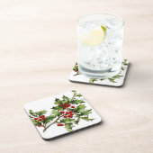 Dessous-de-verre Holly Berries 001 (Côté Droit)