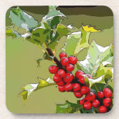 Dessous-de-verre Holly Berries 005 (Devant)
