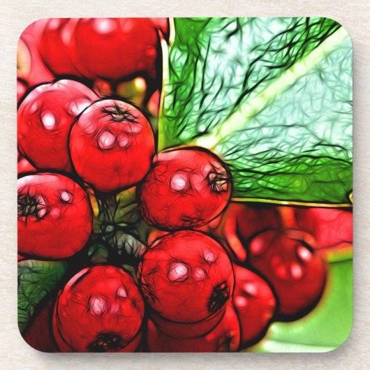 Dessous-de-verre Holly Berries 006 (Devant)
