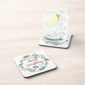 Dessous-de-verre Holly Berry Pine Wreath Joyeux Tout Vacances (Côté Droit)