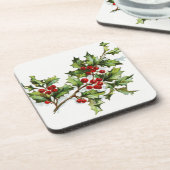 Dessous-de-verre HollyBerries 001 (Côté gauche)