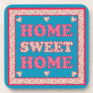 Dessous-de-verre Home Sweet Home Dessous de verre, rouge et bleu Mi