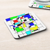 Dessous-de-verre Hommage Random Carré À Mondrian (Côté gauche)