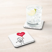 Dessous-de-verre Homme et coeur (Côté Droit)