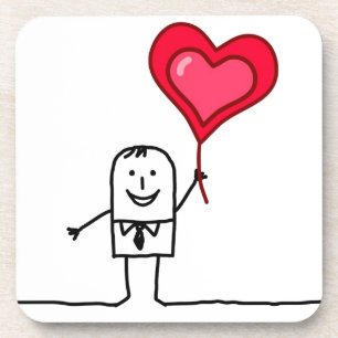 Dessous-de-verre Homme et coeur