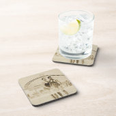 Dessous-de-verre Hommes se tenant sur la plage (Côté Droit)