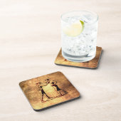 Dessous-de-verre Hommes vintages de boxe (Côté Droit)