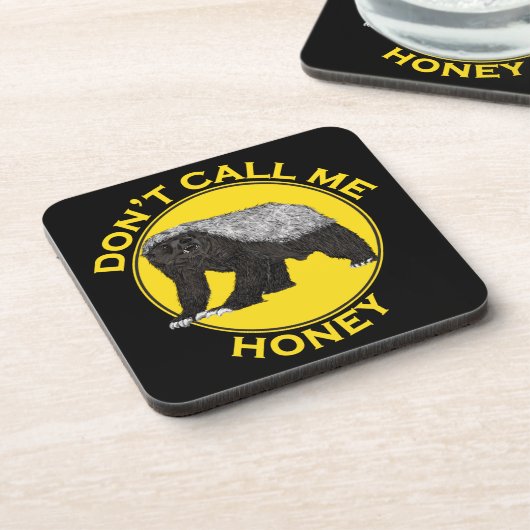 Dessous-de-verre Honey Badger Funny Badass slogan (Côté gauche)