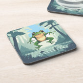 Dessous-de-verre Hopping Bons Temps Grenouille Dans Un Dessous de v (Côté gauche)