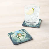 Dessous-de-verre Hopping Bons Temps Grenouille Dans Un Dessous de v (Côté Droit)