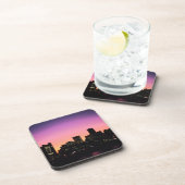 Dessous-de-verre Horizon de coucher du soleil de Boston du port (Côté Droit)