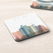 Dessous-de-verre Horizon de ville de Cape Town, Afrique | (Côté gauche)