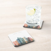 Dessous-de-verre Horizon de ville de Cape Town, Afrique | (Côté Droit)