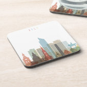 Dessous-de-verre Horizon de ville d'Oslo, Norvège | (Côté gauche)