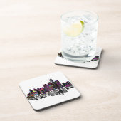 Dessous-de-verre Horizon Détroit en graffiti Beverage Coaster (Côté Droit)