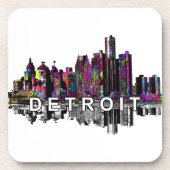 Dessous-de-verre Horizon Détroit en graffiti Beverage Coaster (Devant)