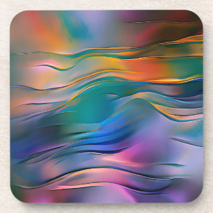 Dessous-de-verre "Horizons fluides" Art abstrait contemporain