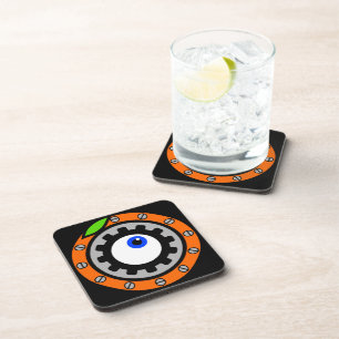 Dessous-de-verre Horloge orange