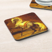 Dessous-de-verre HORSE GRIS, Jaune d'or (Côté gauche)