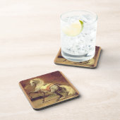 Dessous-de-verre HORSE GRIS, Jaune d'or (Côté Droit)