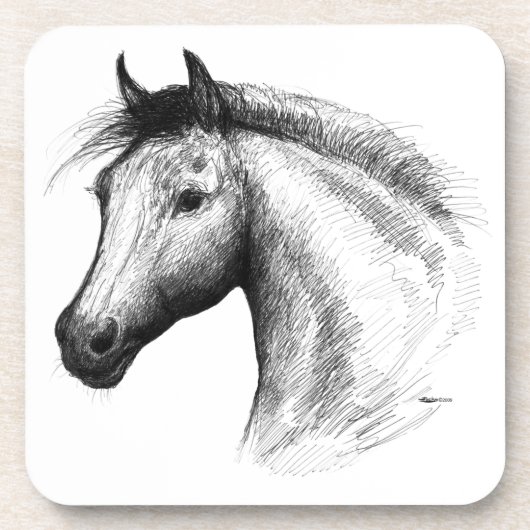Dessous-de-verre Horse : White (Devant)