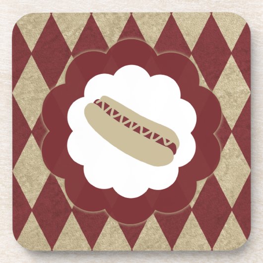 Dessous-de-verre hot dog diamonds (Devant)
