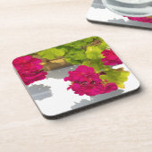 Dessous-de-verre HOt fleurs florales roses Géranium rose (Côté gauche)