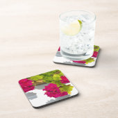 Dessous-de-verre HOt fleurs florales roses Géranium rose (Côté Droit)