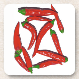 Dessous-de-verre Hot Red Chili Peppers Pattern