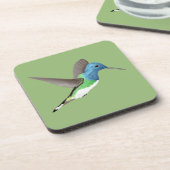 Dessous-de-verre Hovering Jacobin Hummingbird - transparent. (Côté gauche)