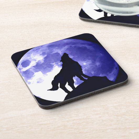 Dessous-de-verre Howling Wolf & Fullmoon (Côté gauche)