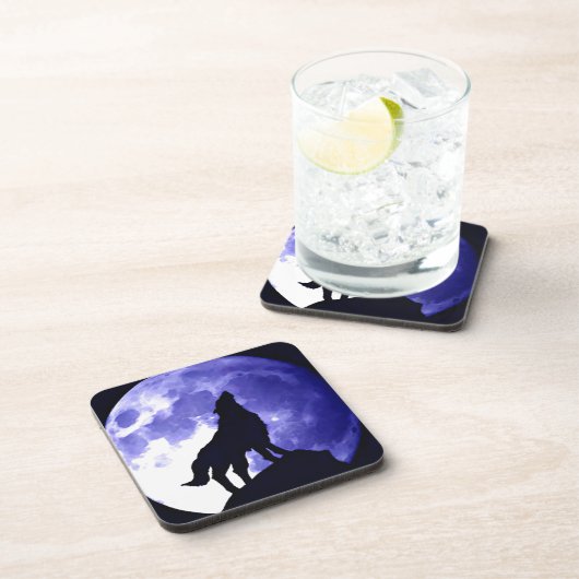 Dessous-de-verre Howling Wolf & Fullmoon (Côté Droit)