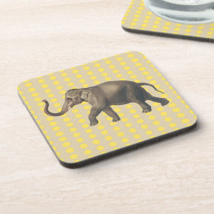 Dessous-de-verre Humeurs d'épices de moutarde points avec éléphant
