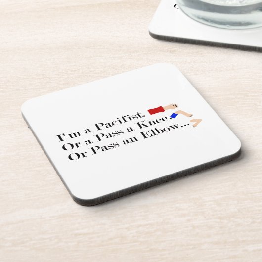 Dessous-de-verre Humour pacifiste mixed martial art (Côté gauche)