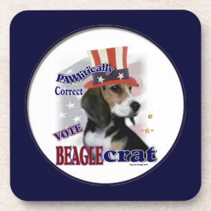 Dessous-de-verre Humour politique beagle