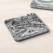 Dessous-de-verre Husbandsmen heureux tendant les abeilles, (Côté gauche)