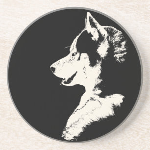 Dessous de verre Husky personnalisé Husky Chien Ch